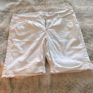 White stretch denim short by Faded Glory